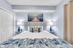 2 bedrooms, desk, iron/ironing board, travel crib