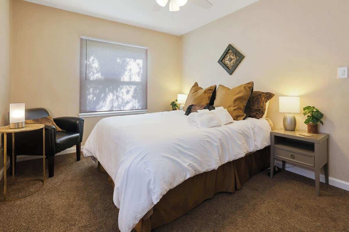 2 bedrooms, iron/ironing board, travel crib, WiFi