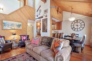 TV, fireplace, offices