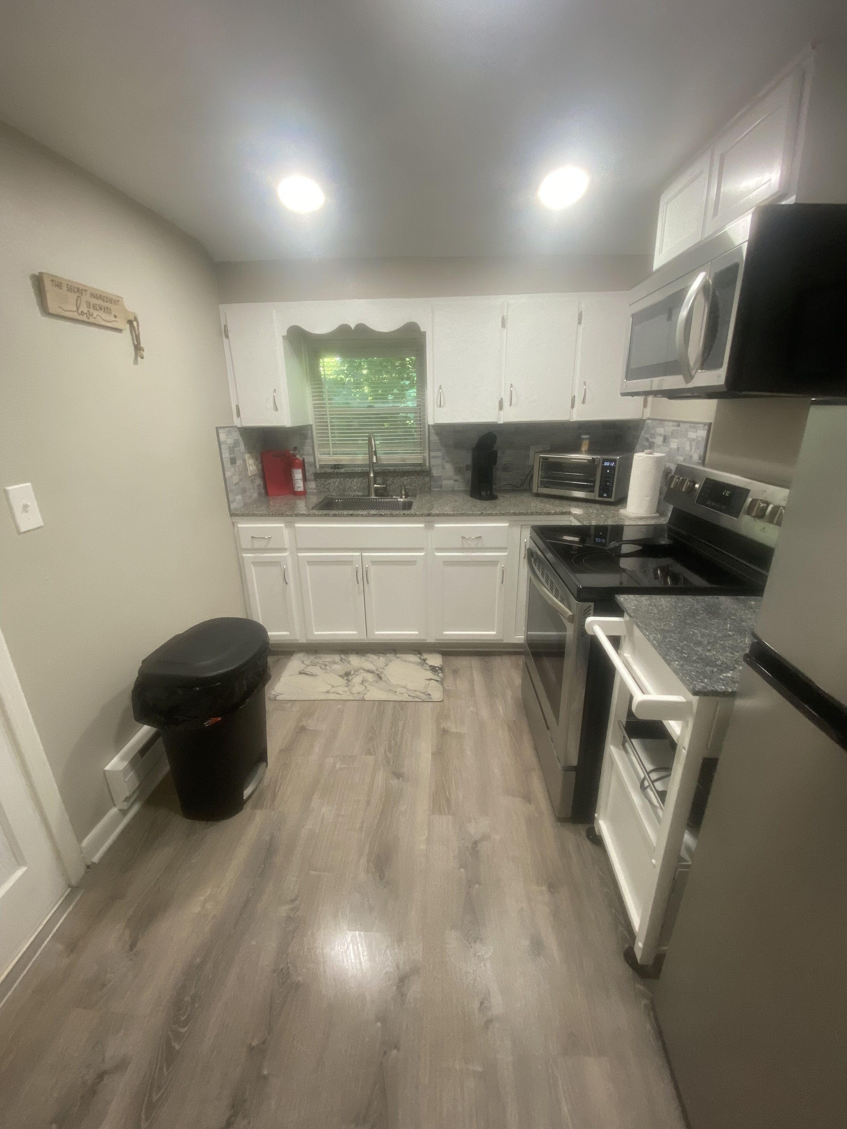 Microwave, oven, stovetop, paper towels