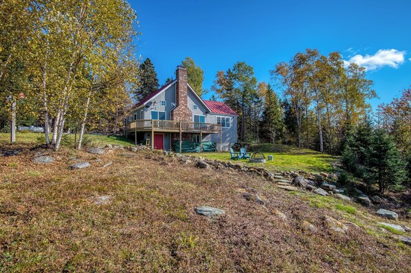 Exterior - A Lookout at 'The Overlook' - Fall in love with this Rangeley cabin! (Rangeley)