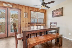 Dining - Chateau De Bjorne - Walk to Slopes Hot Tub, Air Hockey, Deck (Big Bear Lake)