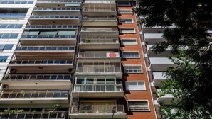 A multi-story residential building with balconies, large windows, and a mix of brick and concrete facades. - SEMIPISO PALERMO  (Buenos Aires)