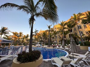 Outdoor pool, a heated pool