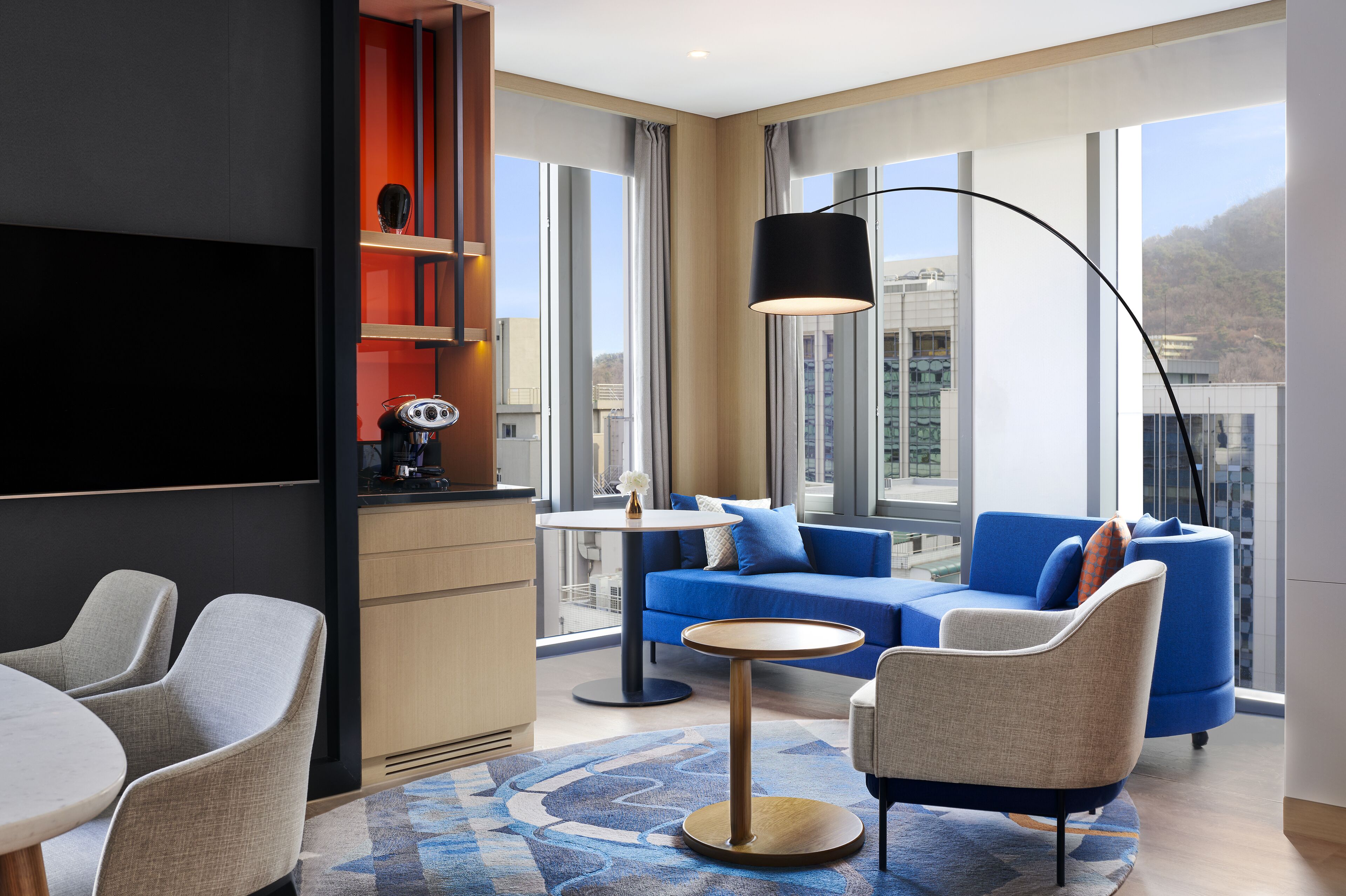 Premium bedding, memory-foam beds, minibar, desk