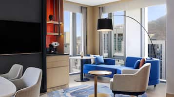 Premium bedding, memory-foam beds, minibar, desk