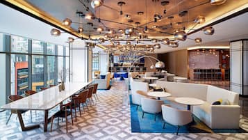 Breakfast, lunch, dinner served; international cuisine