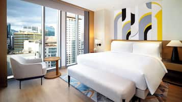 Premium bedding, memory-foam beds, minibar, desk