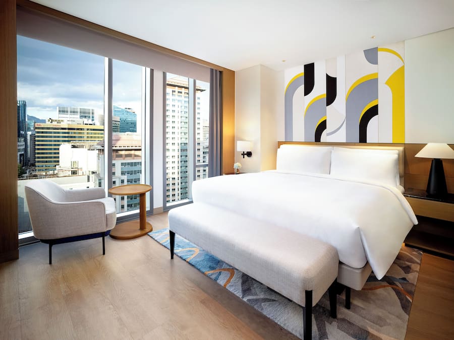 Premium bedding, memory-foam beds, minibar, desk
