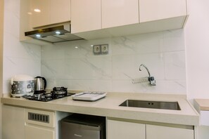 Studio | Cuisine privée | Réfrigérateur, plaque de cuisson