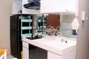 Appartement, 2 chambres | Cuisine privée | Réfrigérateur, plaque de cuisson