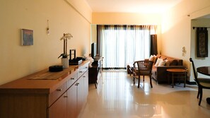 Apartment, 2 Bedrooms | Living area | TV - Extra Spacious And Homey 2Br At Kondominium Puncak Marina Apartment (Surabaya)