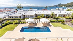 Pool - 203 The Breakwater, 2 Messines St - magical unit with lift, pool, views and aircon (Shoal Bay)