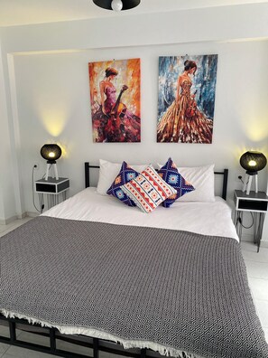 2 camere, biancheria in cotone egiziano