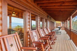 Terrace/patio - Splashing Heavenly Retreat- Indoor Pool, Theater, $560 In tickets each paid day (Sevierville)