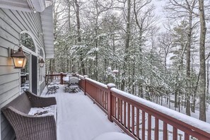 Terrace/patio - Beautiful Northwoods home w/ Private Lake frontage on Big St Germain Lake (St. Germain)
