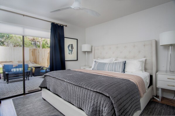 2 bedrooms, iron/ironing board, WiFi, bed sheets