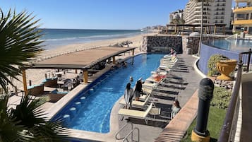 Piscine extérieure, piscine chauffée