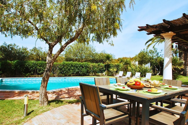 A heated pool
