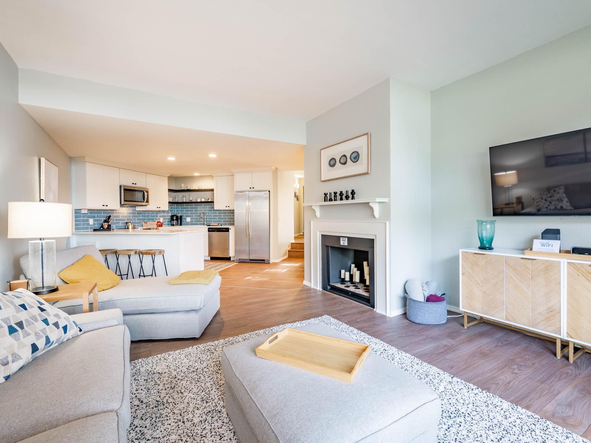 Smart TV, DVD player, foosball, table tennis