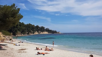 Vlak bij het strand