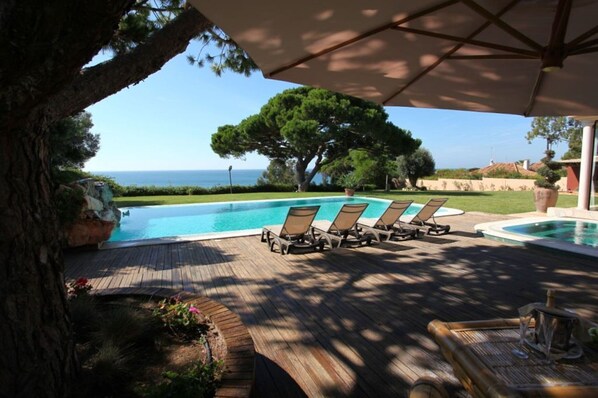 A heated pool