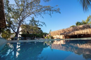 2 室外游泳池，日光浴躺椅