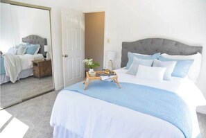 3 bedrooms, desk, iron/ironing board, travel cot