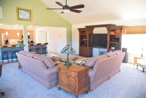 Smart TV, DVD player, books