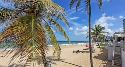King size one bedroom condo steps away from beach