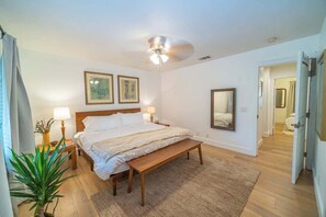 3 bedrooms, iron/ironing board, travel cot, WiFi
