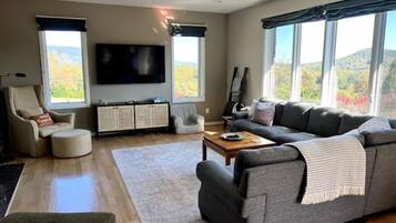 Smart TV, fireplace, video games