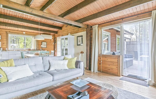 Smart TV, fireplace, DVD player