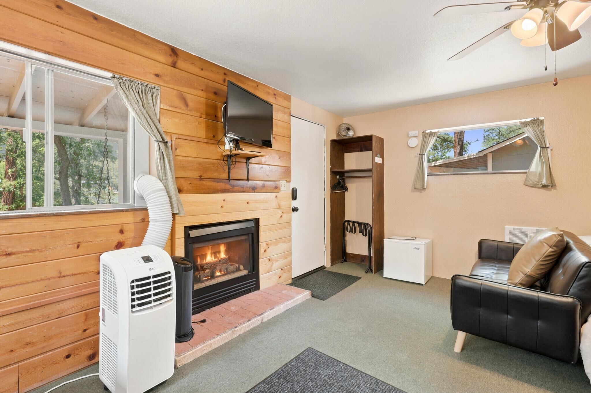 Smart TV, fireplace