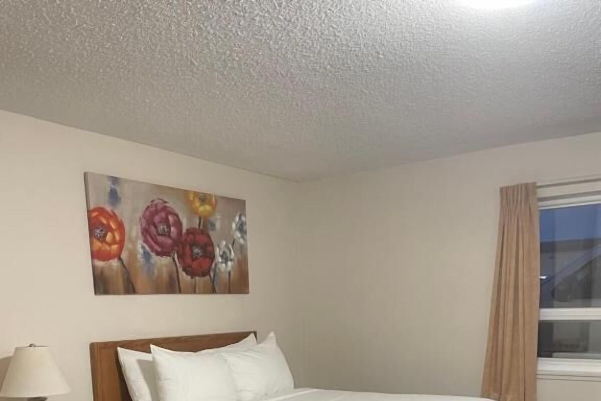 Premium bedding, pillowtop beds, blackout drapes, WiFi (free)