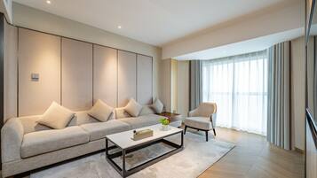 In-room safe, blackout curtains, iron/ironing board