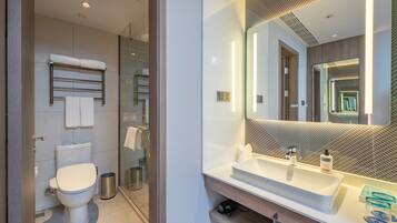 Ducha, cabezal de ducha tipo lluvia, artículos de tocador gratuitos