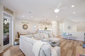 Smart TV, DVD player, foosball, table tennis