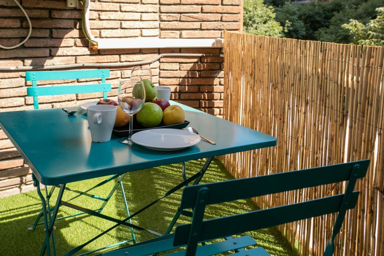 屋外ダイニングエリア