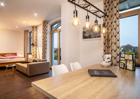 Interior - Accessible Holiday Apartment "Butterei" with Private Terrace & Wi-Fi (Argenbühl)