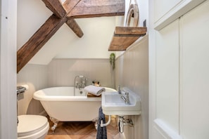 Bathtub, hair dryer
