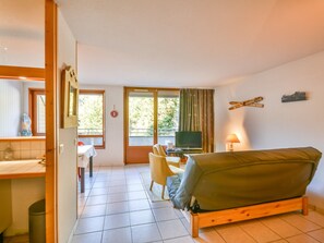 Living area - Apartment Morzine 6 pers, near slopes, terrace, parking (Morzine)