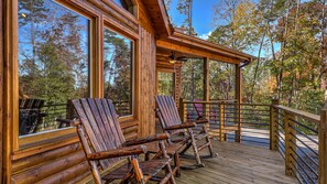 Cabin, 3 Bedrooms | Balcony - Log-off Lodge by Escape to Blue Ridge (Blue Ridge)