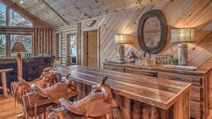 Cabin, 3 Bedrooms | Dining - Log-off Lodge by Escape to Blue Ridge (Blue Ridge)