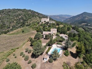 Exterior - Holiday home for 5 in private hamlet with panoramic views and pool (Aiglun)