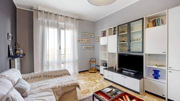 TV, DVD player, stereo