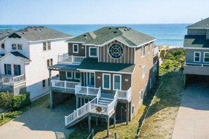 Exterior - Dream Catcher - Nags Head MP 12, Oceanfront, Elevator, Pool, Hot Tub, Pets OK, YR Flex (Nags Head)