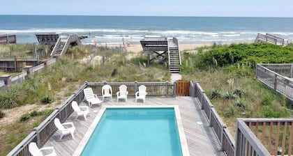 K1134 Dream Catcher: Updates for 2025! 8 BRs, Oceanfront, Pool, Hot Tub, Pets OK!