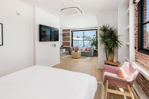 Room, 1 Queen Bed with Sofa bed, Balcony, City View (Suite 301) | 1 bedroom, in-room safe, individually decorated, individually furnished - The Brick Hotel (Oceanside)