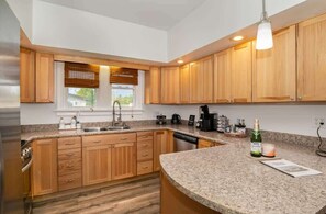 Fridge, microwave, oven, stovetop - 2-Min Walk to Michigan City Beach | 3BR + Kid Zone (Michigan City)